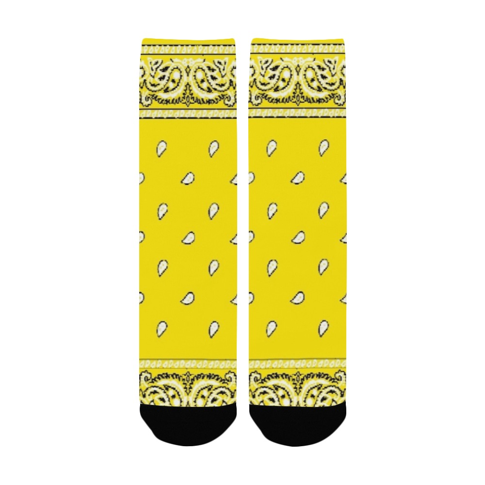 Yellow Bandana Women's Custom Socks