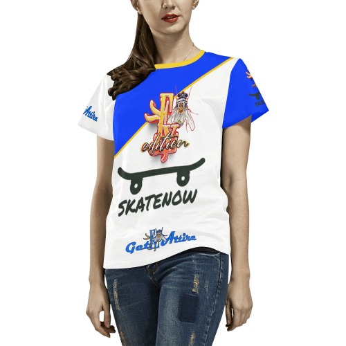 Skate Now Collectable Fly All Over Print T-Shirt for Women (USA Size) (Model T40)