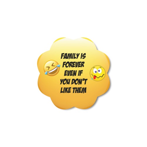 transparent Family is what it is Flower-Shaped Fridge Magnet