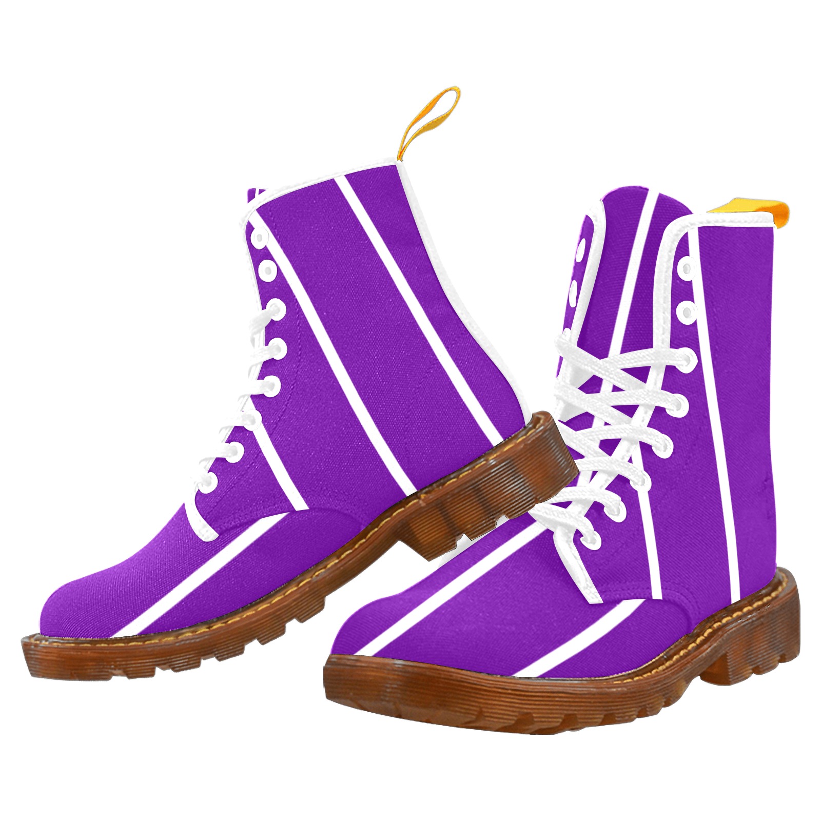 Purple Stripe Martin Boots For Men Model 1203H