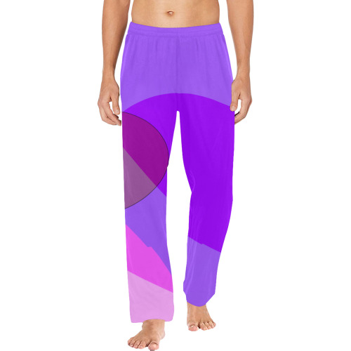 Purple Retro Groovy Abstract 409 Men's Pajama Trousers