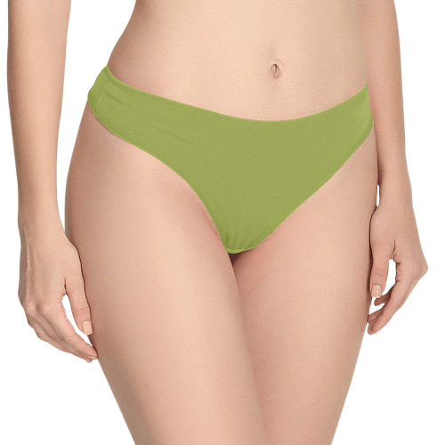 GREEN Women's All Over Print Thongs (Model L30)
