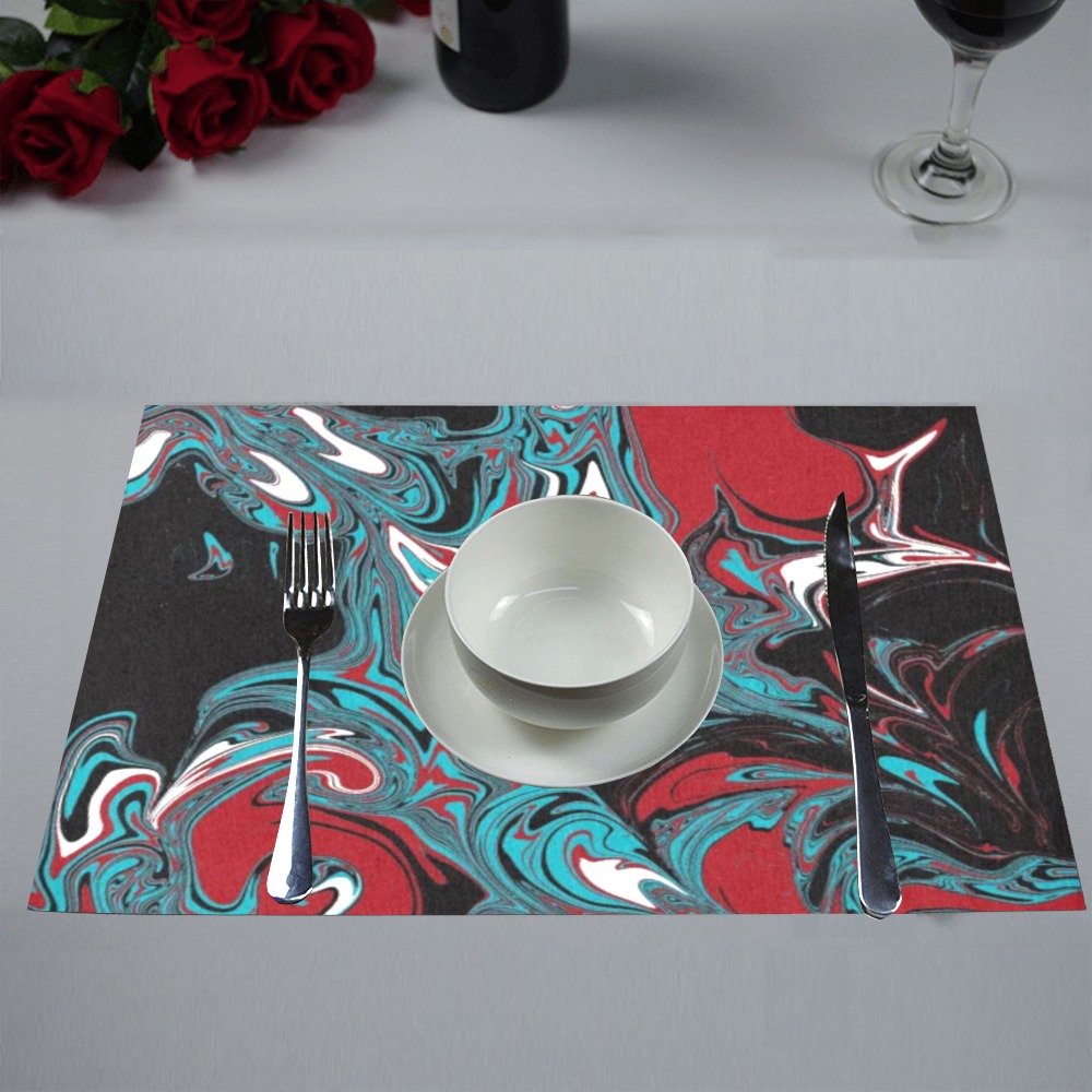 Dark Wave of Colors Placemat 12’’ x 18’’ (Set of 2)