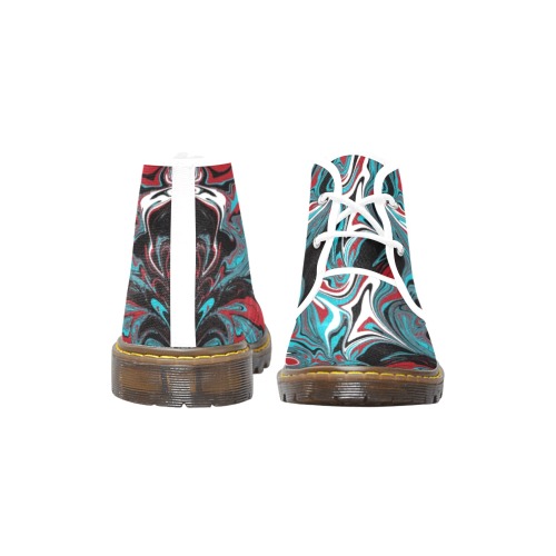 Dark Wave of Colors Men's Canvas Chukka Boots (Model 2402-1)