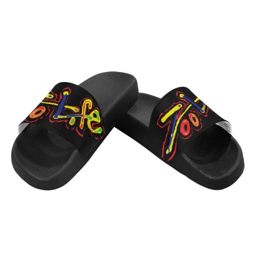 ZL.LOGO.BLK Women's Slide Sandals (Model 057)