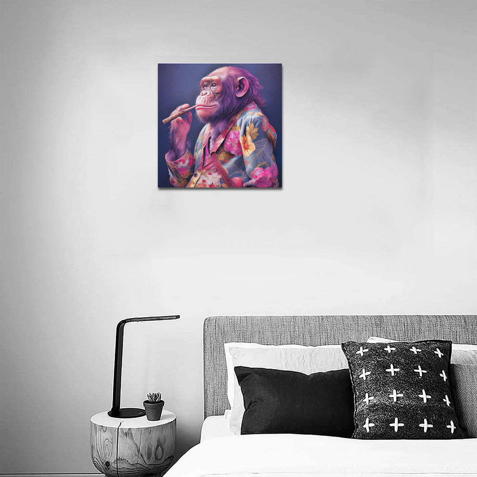 baked chimp 2/4 Upgraded Canvas Print 16"x16"