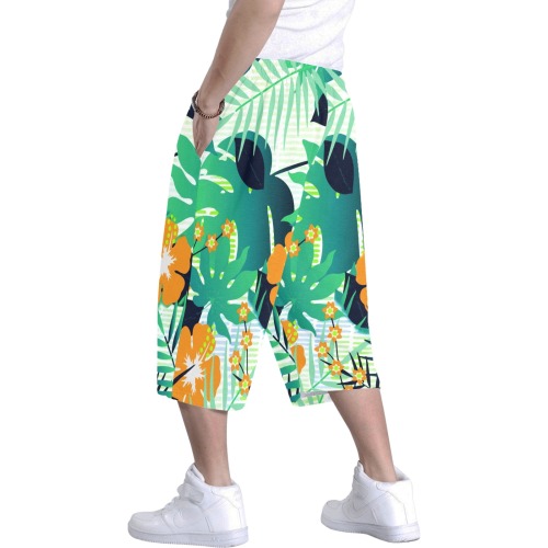 GROOVY FUNK THING FLORAL Men's All Over Print Baggy Shorts (Model L37)