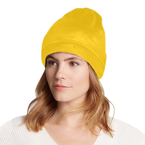 color mango All Over Print Beanie for Adults