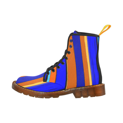 Abstract Blue And Orange 930 Martin Boots For Women Model 1203H