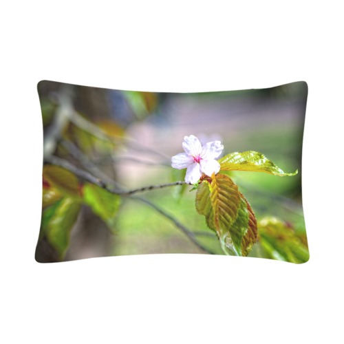 One sakura cherry flowers on a tree in spring. Custom Pillow Case 20"x 30" (One Side) (Set of 2)