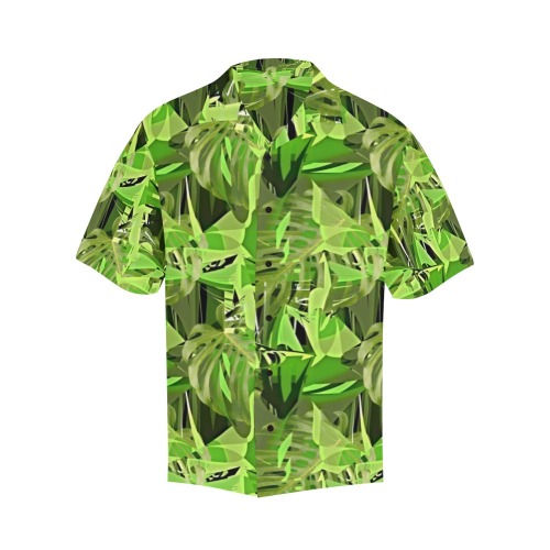 Tropical Jungle Leaves Camouflage Hawaiian Shirt (Model T58)