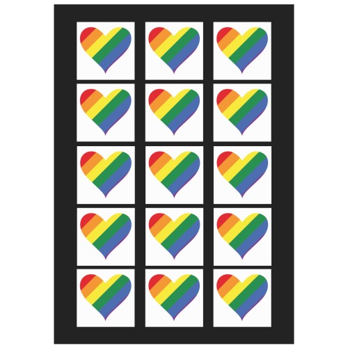Gay Pride Heart - Courtesy of Pnghut Personalized Temporary Tattoo (15 Pieces)