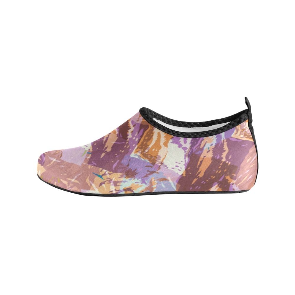 Camo mountains modern C27 Women's Slip-On Water Shoes (Model 056)