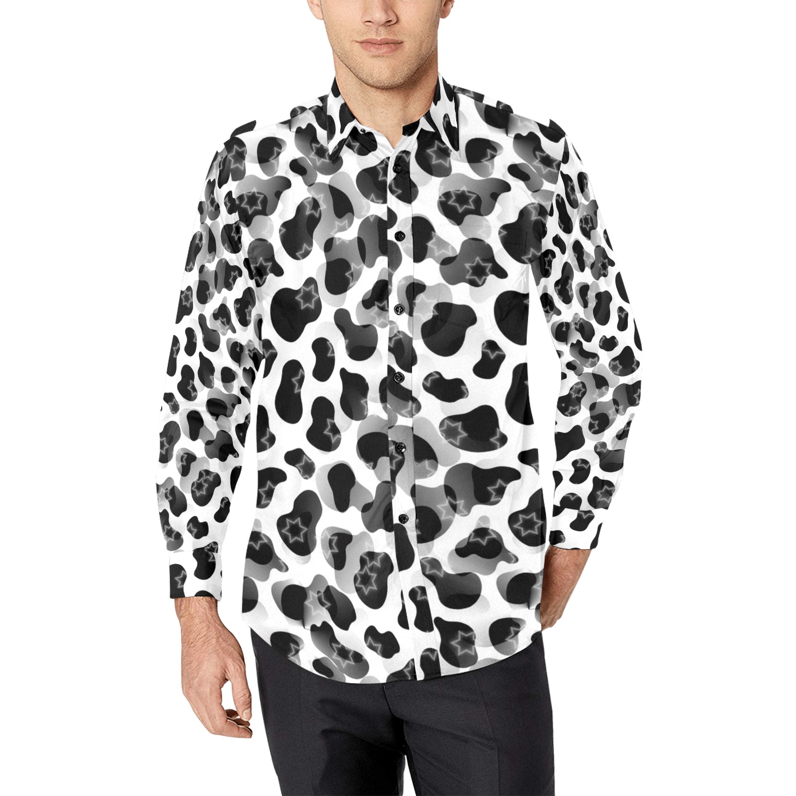 Cowhide by Artdream Men's All Over Print Casual Dress Shirt (Model T61)