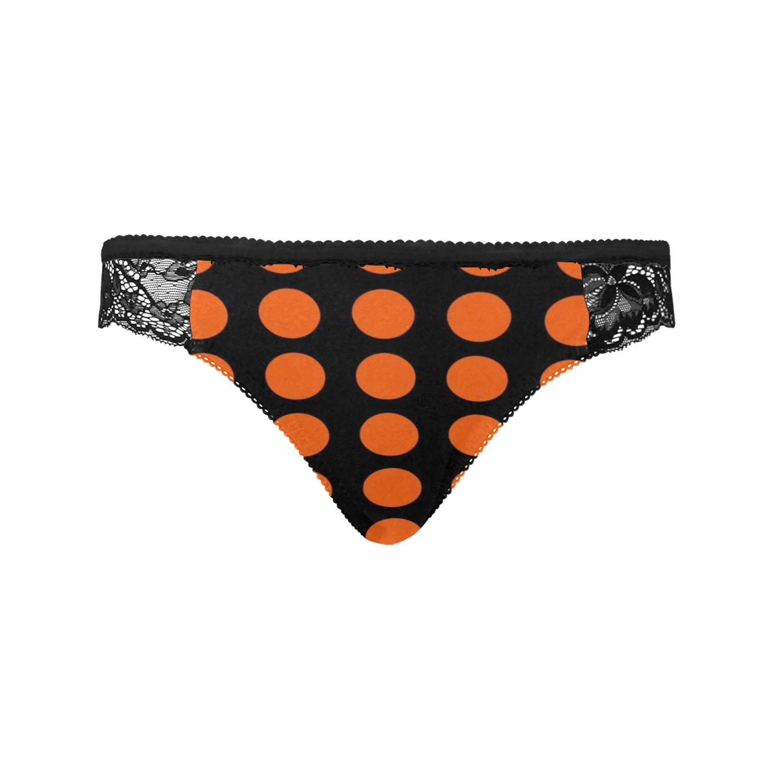 Halloween Polka Dot Pattern (1)-01 Women's Lace Panty (Model L41)