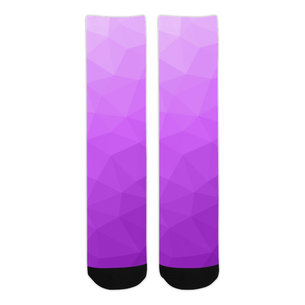 Purple gradient geometric mesh pattern Trouser Socks