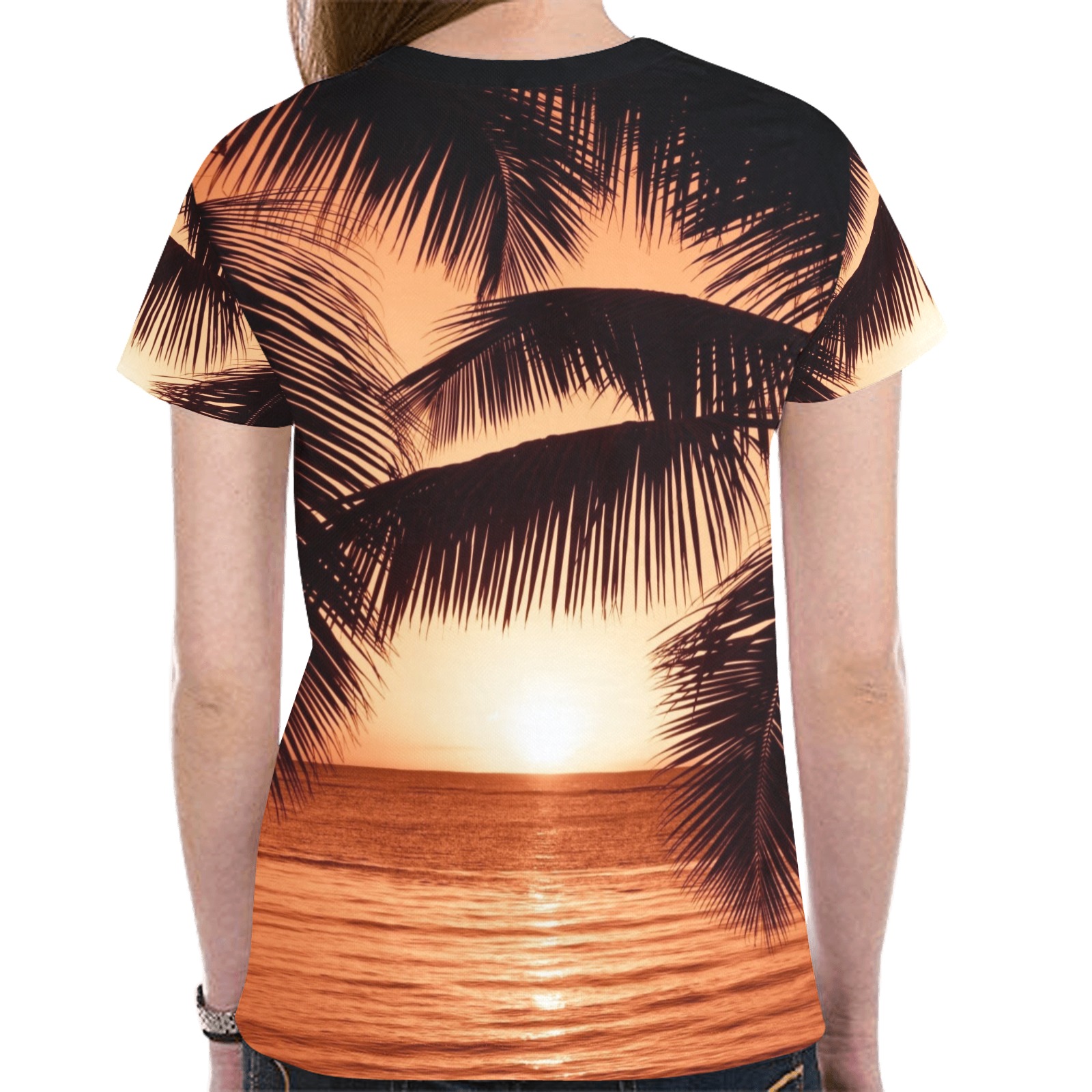 Palms New All Over Print T-shirt for Women (Model T45)
