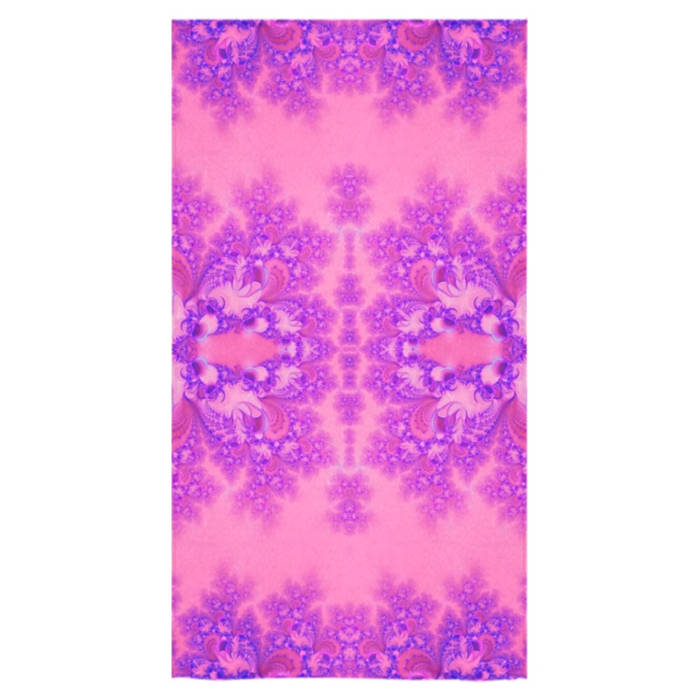 Purple and Pink Hydrangeas Frost Fractal Bath Towel 30"x56"