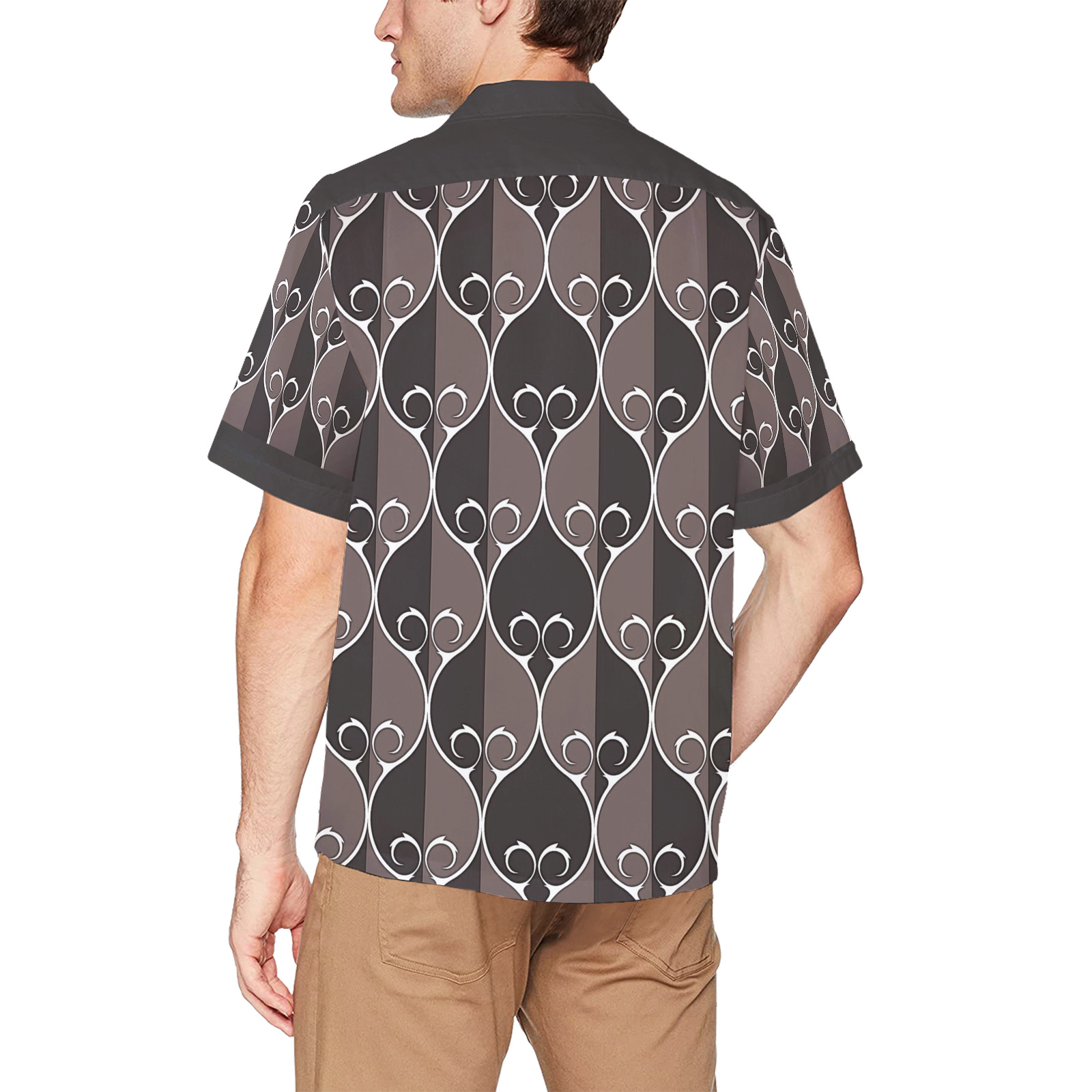 Arabic ornate patterns Hawaiian Shirt with Chest Pocket (Model T58)