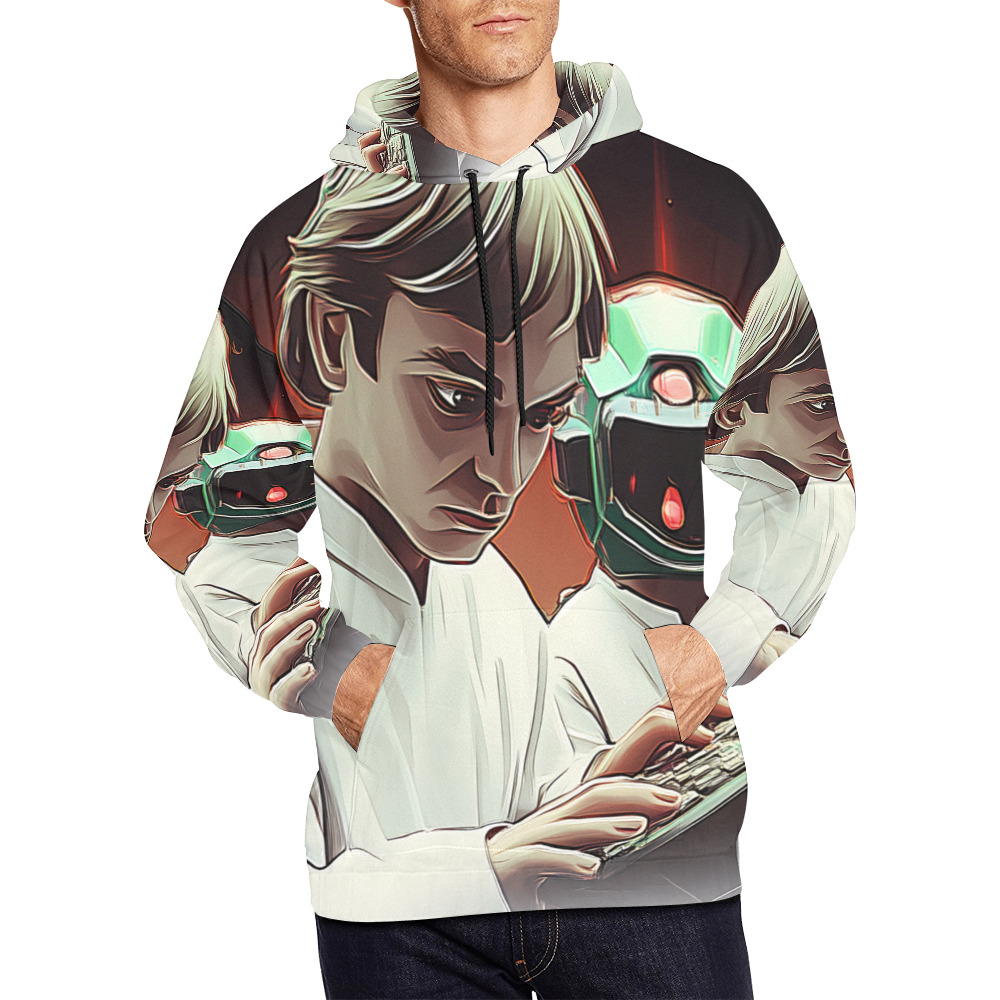 Cosmic Collaboration All Over Print Hoodie for Men (USA Size) (Model H13)