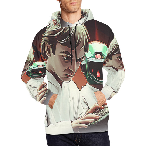 Cosmic Collaboration All Over Print Hoodie for Men (USA Size) (Model H13)