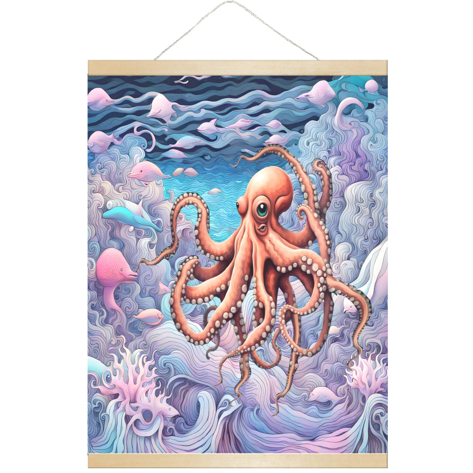 Octopus Hanging Poster 18"x24"