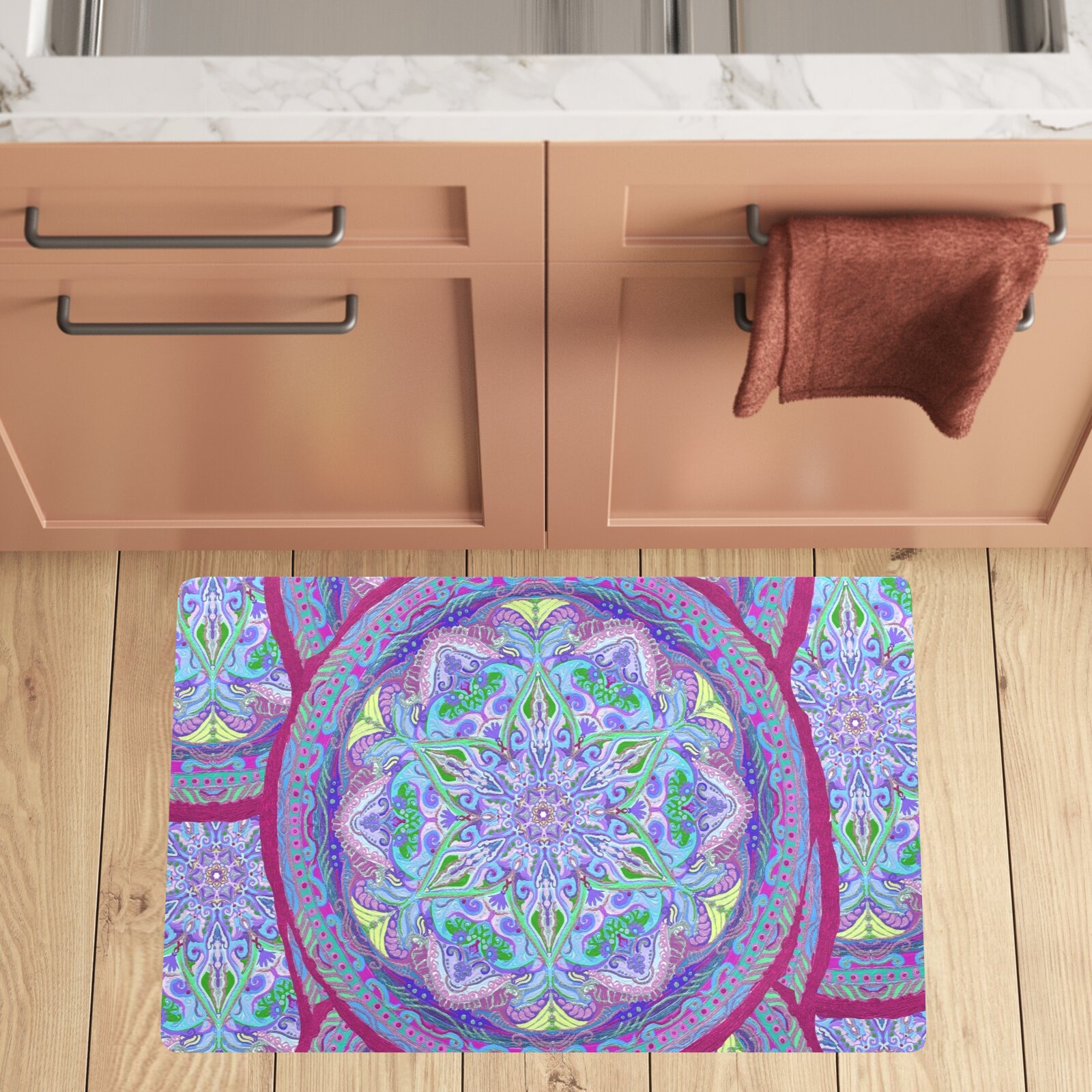 embroidery-purple Kitchen Mat 32"x20"