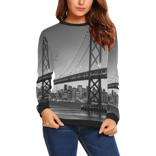 San Francisco skyline and Bay Bridge at sunset, California USA.jpg