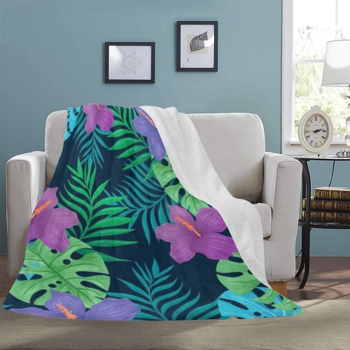 Colorful Tropical Pattern (185) Ultra-Soft Micro Fleece Blanket 54"x70"