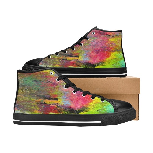 Bird of Paradise1b Women's Classic High Top Canvas Shoes (Model 017)