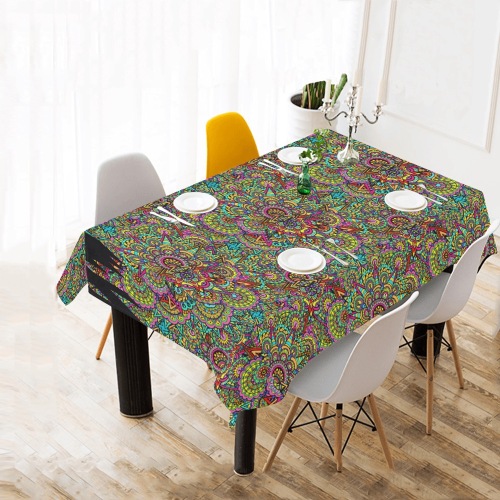 Psychic Celebration Cotton Linen Tablecloth 60" x 90"