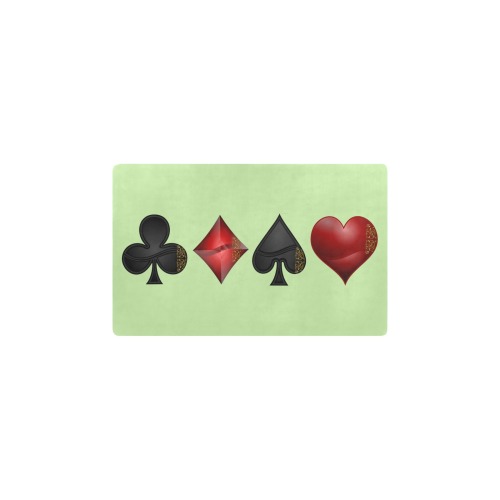 Black Red Playing Card Shapes / Green