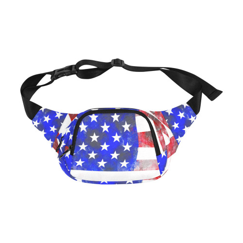 Extreme Grunge American Flag of the USA Fanny Pack/Small (Model 1677)