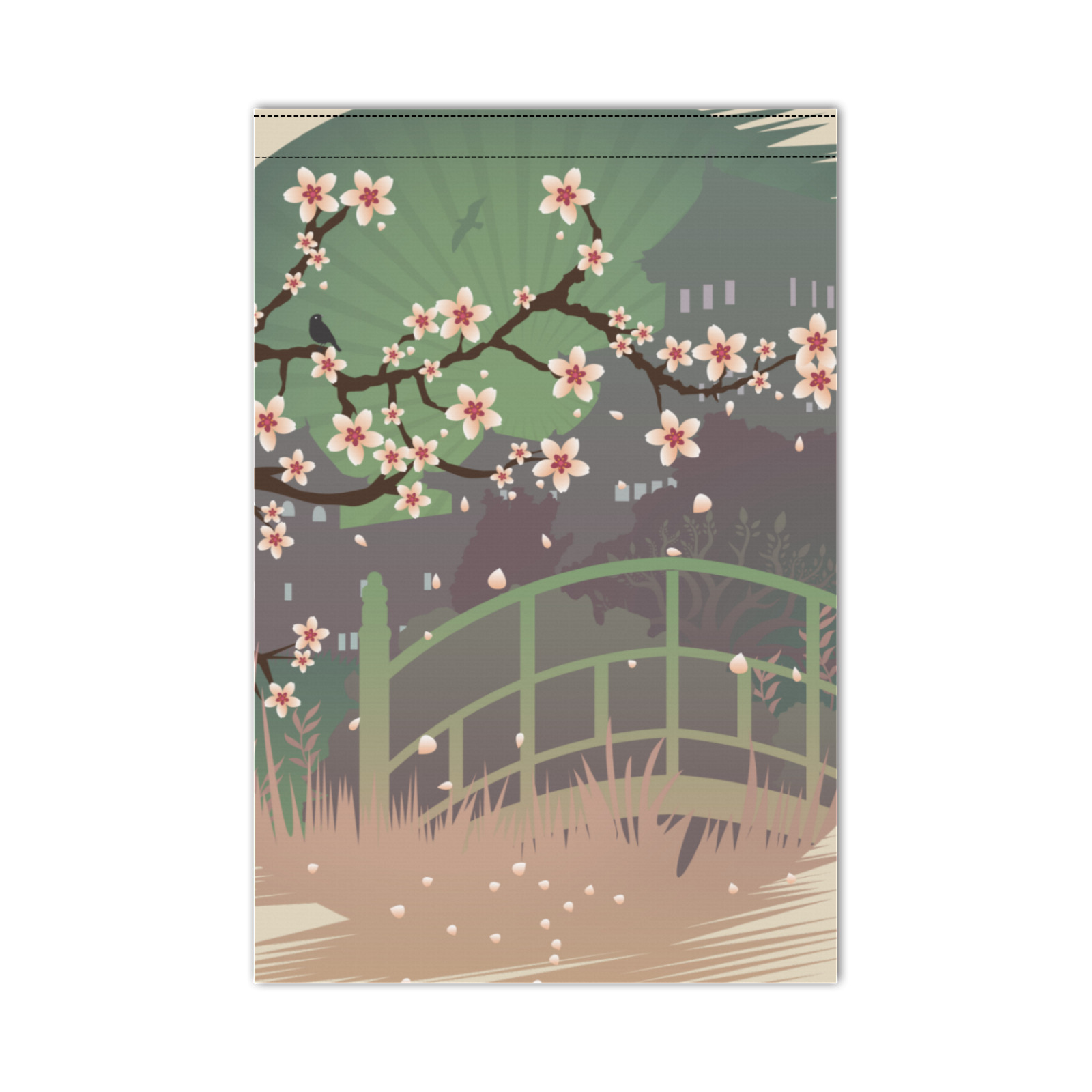 Blossom Sundown Garden Flag 12‘’x18‘’(Twin Sides)