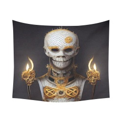 skeleton 2 Cotton Linen Wall Tapestry 60"x 51"