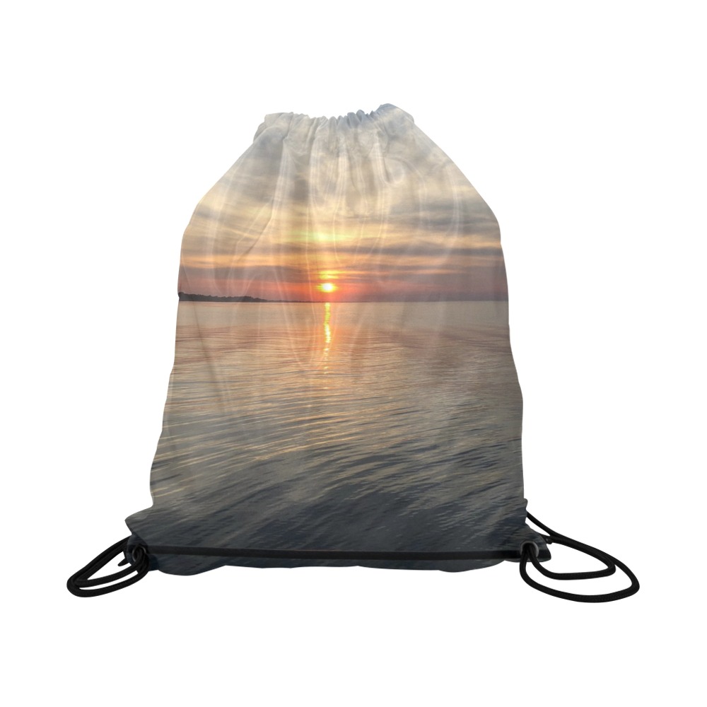 Early Sunset Collection Large Drawstring Bag Model 1604 (Twin Sides)  16.5"(W) * 19.3"(H)