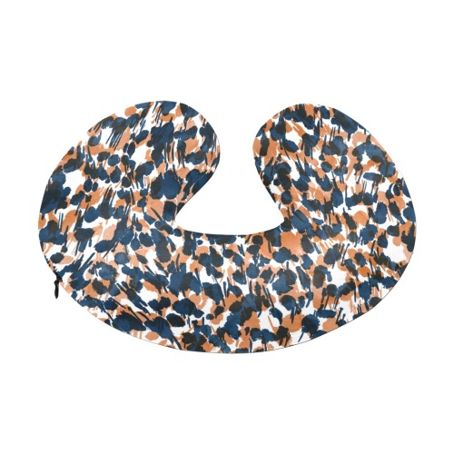 Dots brushstrokes animal print U-Shape Travel Pillow
