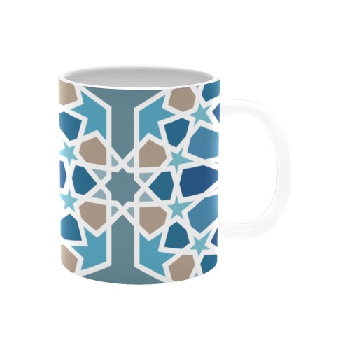 Arabic Geometric Design Pattern White Mug(11OZ)