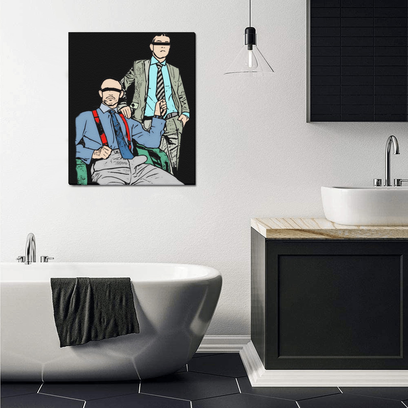 Suit and Tie by Fetishworld Frame Canvas Print 20"x24"