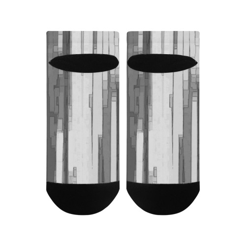 Greyscale Abstract B&W Art Men's Ankle Socks