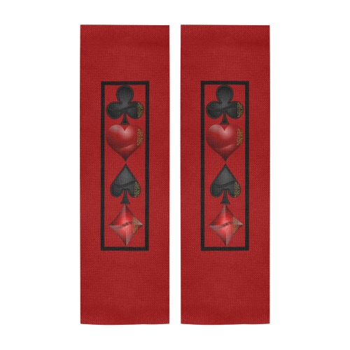 Las Vegas Playing Card Symbols / Red Door Curtain Tapestry