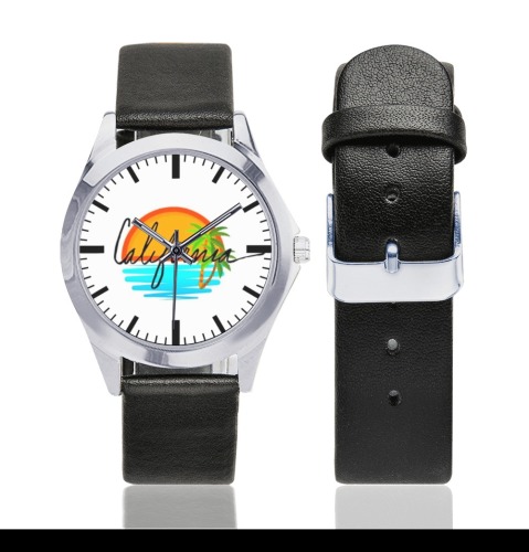 bb 6utii Unisex Silver-Tone Round Leather Watch (Model 216)