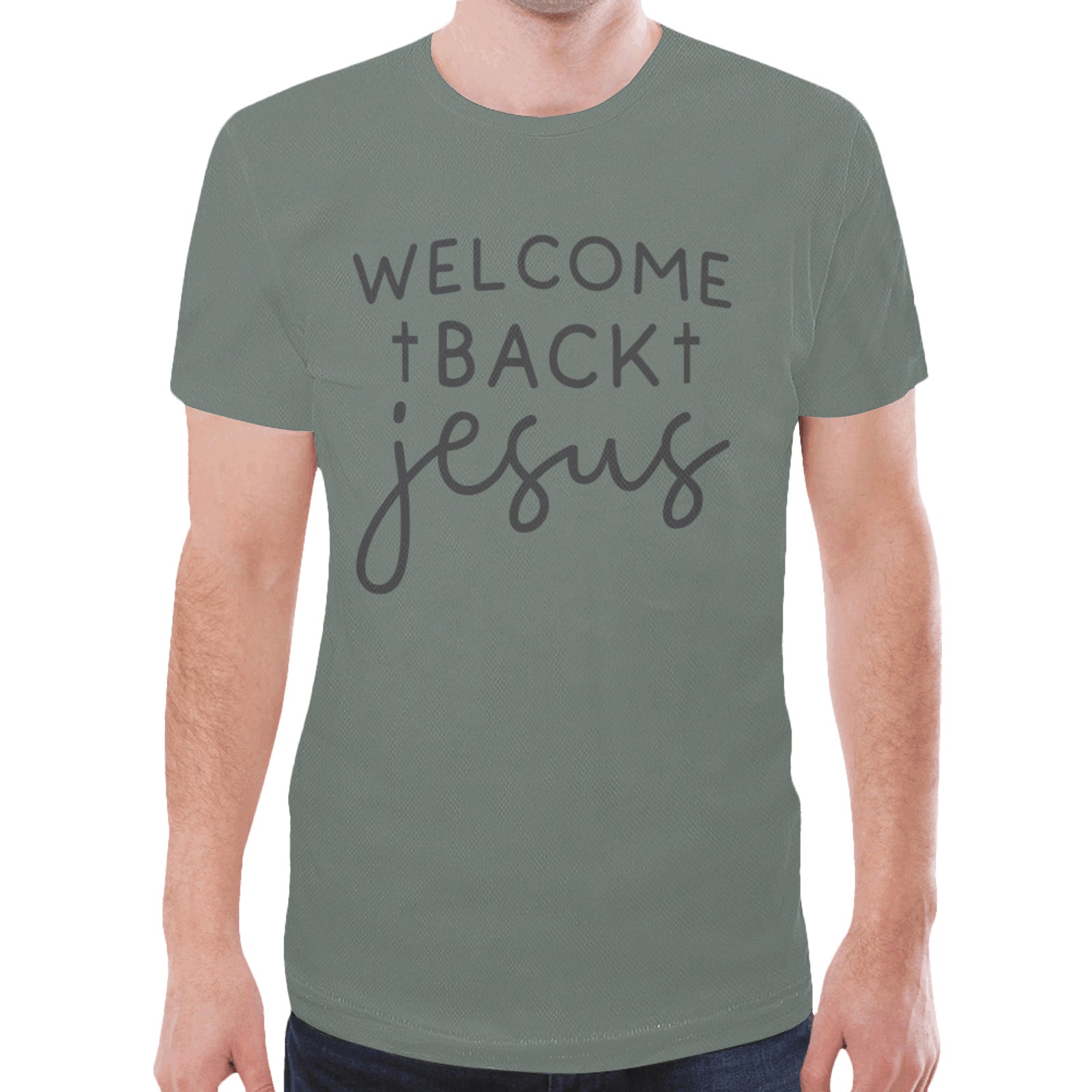 Welcome Back Jesus New All Over Print T-shirt for Men (Model T45)