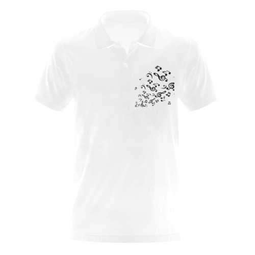 Lullaby Chino White Men's Polo Shirt (Model T24)
