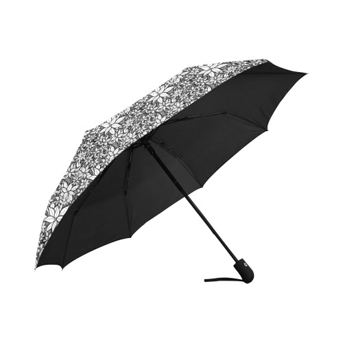 Petals in the Wind Black Anti-UV Auto-Foldable Umbrella (U09)