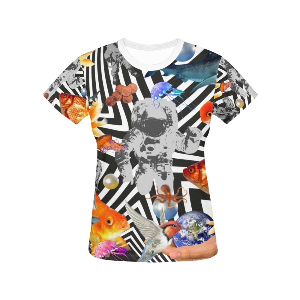 POINT OF ENTRY 2 All Over Print T-Shirt for Women (USA Size) (Model T40)