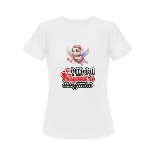Cupid Bulldog Official Cupid's Wingman Women's T-Shirt in USA Size (Two Sides Printing)