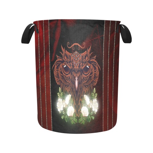 Awesome owl with flowers Laundry Bag (Large)