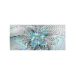 Abstract Blue Green Butterfly Fantasy Fractal Artw Area Rug 7'x3'3''