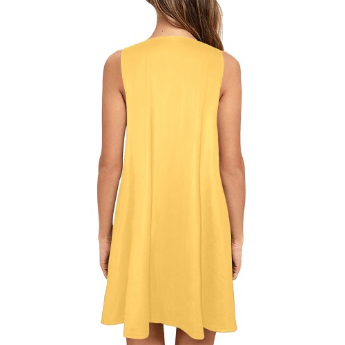 Daffodil Sleeveless A-Line Pocket Dress (Model D57)